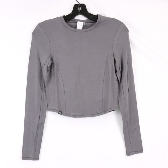 NWT Oner Active Mellow Soft Mid Long Sleeve Top in Ash Grey Size Medium - Picture 1 of 5
